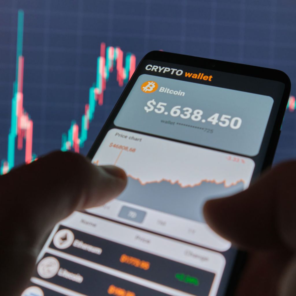 A sleek dashboard showing a unified view of various crypto assets with charts and graphs, illustrating the concept of a crypto portfolio tracker.