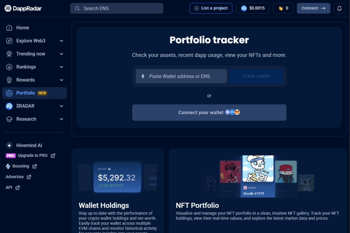 The DappRadar Portfolio: Best for Web3 Natives